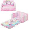 alldomess Pieghevole Divano Bambini 2-in-1, Poltroncina per Trasformabile in Lettino, Comoda Stabile Sedia Camere da Letto, Soggiorno e Stanza per i Giochi,Unicorno