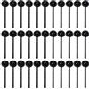 TOAOB THE ONE AND ONLY BABY TOAOB 300 Pezzi Occhi Vetro di Sicurezza Nero 4mm Palla Tonda Bambole Occhio per Fai da Te Creazione Pupazzi Artigianato