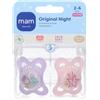 BAMED BABY ITALIA Srl MAM SUCCHIETTO ORIGINAL NIGHT 2-6 MESI SILICONE 2 PEZZI