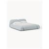 Westwing Collection Letto imbottito in bouclé con contenitore Wolke - Blu