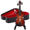 Emoshayoga Modello di Violino In Miniatura, mini modello di violino mini ornamenti per strumenti musicali con supporto per la decorazione della casa regali per bambini Accessorio