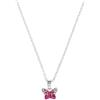 Prinzessin Lillifee Collana con Ciondolo in Argento Sterling 925 per bambine, con Preciosa, 35+3 cm, Argento, farfalla, in confezione regalo, 2034009