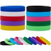 GORGECRAFT 40 pz 10 colori Braccialetti In Silicone Tinta Unita Braccialetti In Gomma Colorata Braccialetti In Silicone Elasticizzato Colorato Vuoto per Uomo Donna Regali Sport Squadra All'Aperto