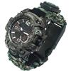 Hidyliu Outdoor Camping Survival Watch Bracciale Multifunzionale Bussola Fischietto Bracciale Kit di Strumenti