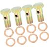 A ABSOPRO M12x1.25mm Metrico Filettatura Banjo Bullone Freno Raccordo Adattatore (Set di 4)