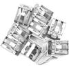 A ABSOPRO Clip Di Fissaggio Per Auto In Metallo - Set Di 10 | Tono Argento, Ideale Per Cruscotto E Porta Auto, Dimensioni 14,4X12,1X16,1Mm, Facile Da Installare