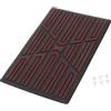 A ABSOPRO Tappetino Poggiapiedi Auto Nero 1 Pezzo Gomma Antiscivolo | Dimensione 22.6x14.8x1cm, Colore Vino Rosso, Universale, Per Posizione Guida, Protezione, Rinforzo, Per Tacco, 6 Viti