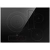 Elica EL Elica Piano cottura a induzione con cappa NIKOLATESLA FIT 3Z BL/A/72 PRF0184551 in vetro nero da 72 cm