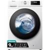 Hisense: Lavatrice a libera installazione WFQA9014EVJM finitura bianco da 60 cm