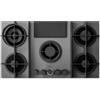 Elica EL Elica Piano cottura a gas con cappa NIKOLATESLA FLAME EVO GR/A/88 PRF0196343 in vetro grigio/ghisa da 88 cm