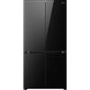 Hisense: Frigorifero 4 porte a libera installazione RQ768N4GBE finitura nero da 91 cm