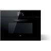 Elica EL Elica Forno compatto combinato a vapore e microonde VIRTUS COMBI STEAM MW 645 TFT BL PRF0191769A finitura vetro nero da 60 cm