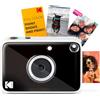 KODAK Printomatic+ Fotocamera Digitale Istantanea 10MP con LED RGB, stampa foto a colori su carta Zink 2x3" - Nera