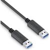 PureLink Cavo da USB-A a USB-A, USB 3.1 Gen 1 con trasferimento dati 5 GB/s, nero, 2,00 m