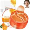 Chenduoran 60 Pezzi Vitamina C Patch Occhi,Collagene Maschera per Gli Occhi, Anti-Rughe e Anti-Occhiaie, Rimuovi Borse e Puffiness, Effetto Idratante e Antietà-Orange
