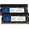 Timetec 16GB KIT(2x8GB) DDR4 2666MHz (PC4-2666V) PC4-21300 SODIMM RAM per laptop, notebook, mini PC e computer All-in-One - Non-ECC Unbuffered, 260 pin, 1,2V CL19 modulo di memoria