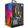 STEALTH Supporto per cuffie da gioco arcobaleno Stealth e cuffie da gioco con luci LED - per PS4, PS5, XBox, Switch e PC