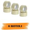 EcoPrice Nastro Adesivo Imballaggio Trasparente Yellow 48mmx66m 6 Rotoli Scotch EcoPrice®