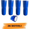 EcoPrice Nastro Adesivo Imballaggio Colorato Blue 48mmx66m 36 Rotoli Scotch EcoPrice®