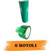 EcoPrice Nastro Adesivo Imballaggio Colorato Green 48mmx66m 6 Rotoli Scotch EcoPrice®