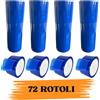 EcoPrice Nastro Adesivo Imballaggio Colorato Blue 48mmx66m 72 Rotoli Scotch EcoPrice®