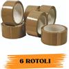 EcoPrice Nastro Adesivo Imballaggio Colorato Avana S. 48mmx66m 6 Rotoli Scotch EcoPrice®