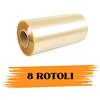 EcoPrice® Pellicola Trasparente Alimentare In Pvc Rotolo Da 1500m X 40 Cm Bobina Super Resistente 8 Rotoli
