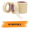 EcoPrice Nastro Adesivo Carta Gommata 25Mmx50m 12 ROTOLI EcoPrice®