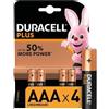 DURACELL (1 Confezione) Duracellplus Batterie 4pz Ministilo Lr03 Mn2400
