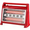 VINCO STUFA ELETTRICA AL QUARZO AD ALTO RENDIMENTO CALORICO 600/1200W VINCO 70157 ROSSA