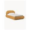 Westwing Collection Letto singolo imbottito in teddy bouclé Alba - Giallo