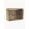 String Furniture Vetrina con anta battente in vetro String System, larg. 58 x prof. 30 cm