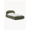 Westwing Collection Letto singolo imbottito in teddy bouclé Alba - Verde