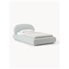 Westwing Collection Letto singolo imbottito in bouclé Alba - Blu