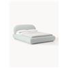 Westwing Collection Letto imbottito in bouclé con contenitore Alba - Blu