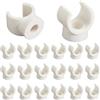 GORGECRAFT 20 pz 10mm PEX Clip Tubi Morsetti Ganci Supporto Tubo PVC Bianco Plastica A Forma di U Gancio Dell'Acqua Supporto Fissaggio Tubo Clip Presa Morsetti per Fissaggio Sicuro Strumenti