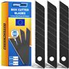 EFFEKTWERK Set di lame per taglierino EffektWerk (nero, confezione da 60), lame di ricambio per coltelli multiuso da 18 mm, lame a scatto in acciaio al carbonio