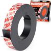 Kapstrom Rotolo di nastro magnetico KapStrom (1 metro / 40 di lunghezza e 3 cm / 1,2 di larghezza), strisce magnetiche Premium con supporto autoadesivo resistente 3M, facile da tagliare su misura