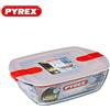 Pyrex Cook & Heat Contenitore Per Alimenti Rettangolare In Vetro Borosilicato Con Coperchio con valvola a vapore