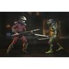 NECA Tartarughe Ninja 1990 Roof Top Shred Vs Leo 2pack Af Action Figura Neca