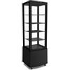 Ristoattrezzature Modello: 122950025043362,Frigo vetrina bibite pasticceria refrigerata 4 lati in vetro nera 231 lt +1 +12 °C 56,2x53,2x170,5h cm