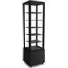 Ristoattrezzature Modello: 122950025053363,Frigo vetrina bibite pasticceria refrigerata 4 lati in vetro nera 271 lt +1 +12 °C 56,2x53,2x190,5h cm