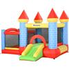 Outsunny Castello Gonfiabile rapido e Rimbalzante per 3-8 Anni con Scivolo e trampolino, Piscina e Canestro, 280x260x210 cm, colorato | Aosom Italy