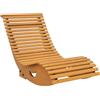 Outsunny Sedia a Dondolo da Giardino a S con Seduta Ergonomica, in Legno di Abete e di Pino, 130x60x60 cm|Aosom
