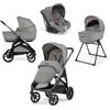 Inglesina - Trio Aptica 2025 Con Seggiolino Auto Darwin Isize, Platinum Grey - telaio Litio Black 2025
