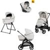 Inglesina - Trio Aptica 2025 Con Seggiolino Auto Darwin Isize, Opal Ivory - telaio Litio Black 2025