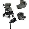 Joie - Trio Con Passeggino Finiti +Navicella Calmi + S.A. I Level Recline + Base Omaggio, Evergreen