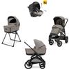Inglesina - Trio Aptica XT Con Seggiolino Auto Darwin Recline, Tundra Beige con telaio Total Black 2025