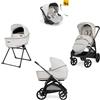 Inglesina - Trio Aptica 2025 Con Seggiolino Auto Darwin Recline, Opal Ivory Con Telaio Litio Black