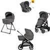 Inglesina - Trio Aptica 2025 Con Seggiolino Auto Darwin Recline, Velvet Grey Con Telaio Palladio Black